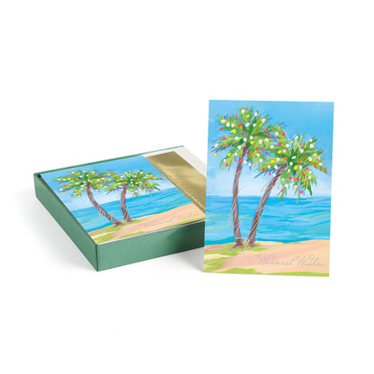 Festive Palm Trees Boxed Holiday Cards
