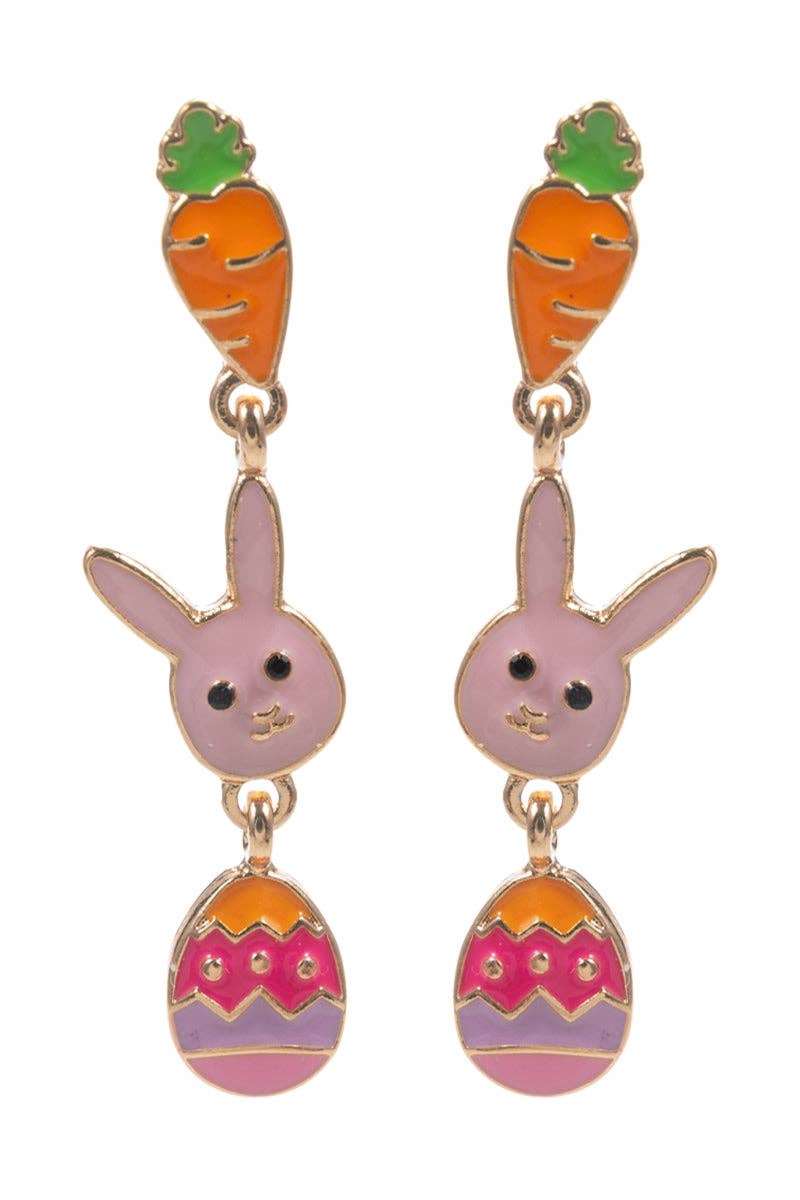 Easter Icon Enamel 3 Drop Titanium Post Earrings