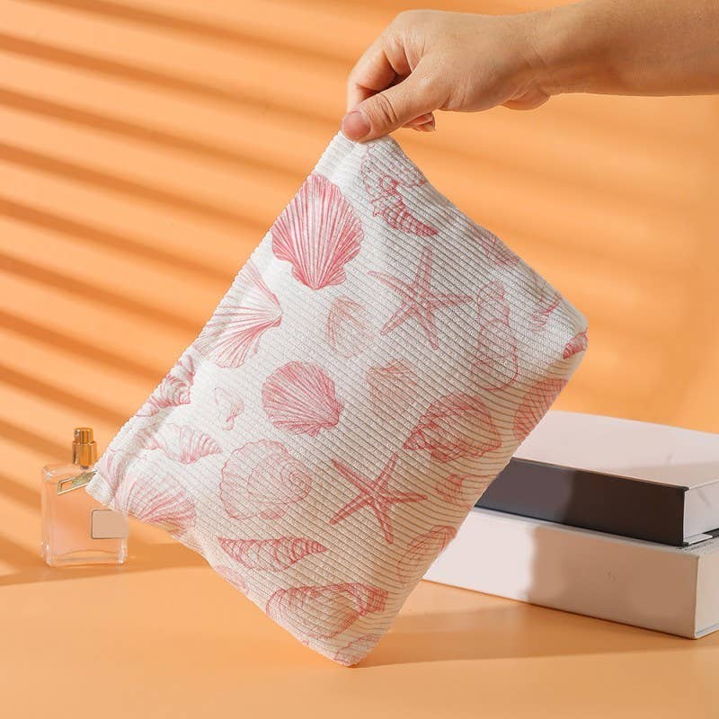 Seashell Cosmetic Makeup Pouch Clutch Bag