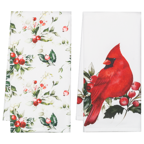 Cardinal & Botanical Tea Towel