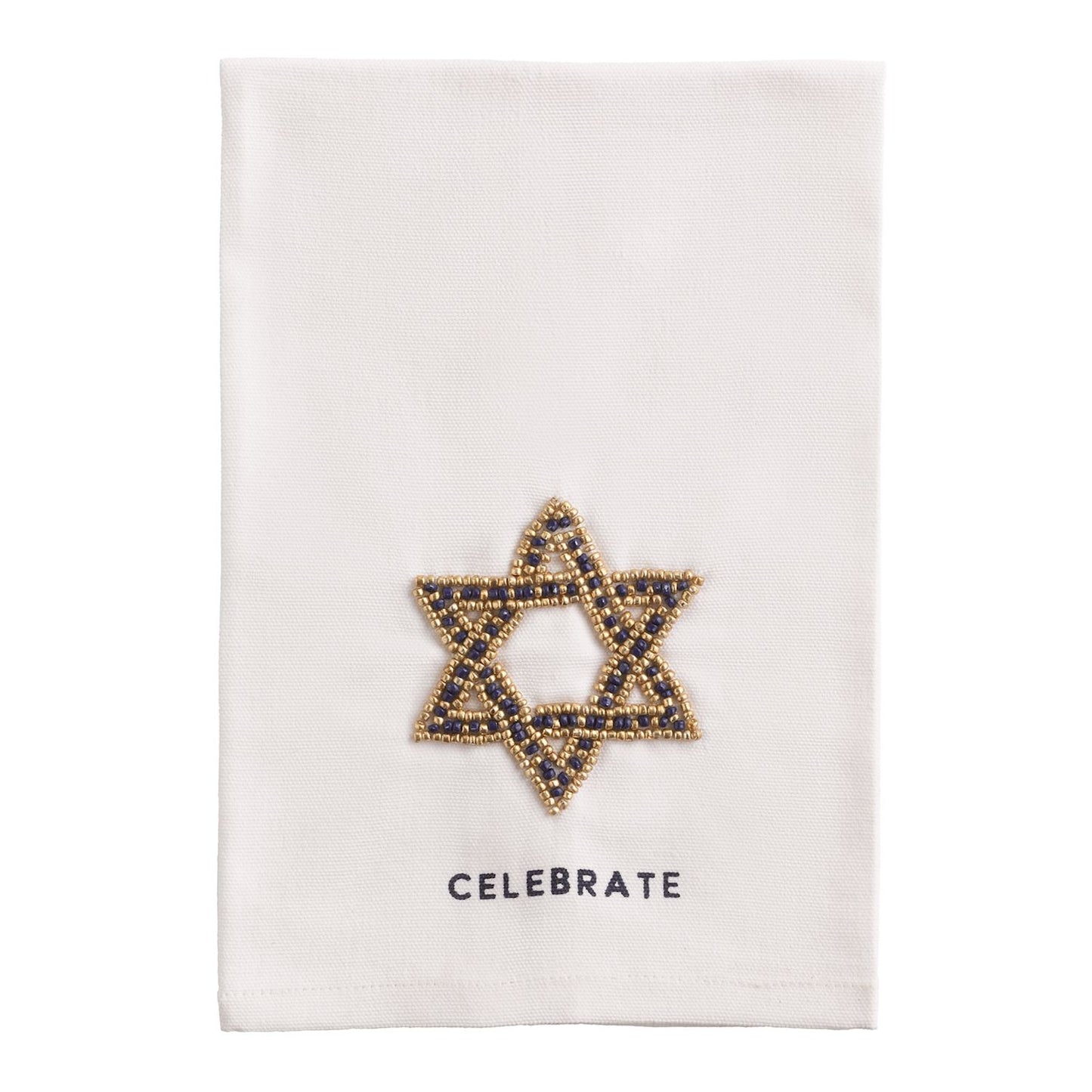 Beaded Hanukkah Towel