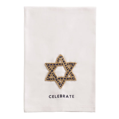 Beaded Hanukkah Towel