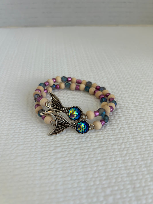 Blue & Purple Mermaid Tail Bracelet