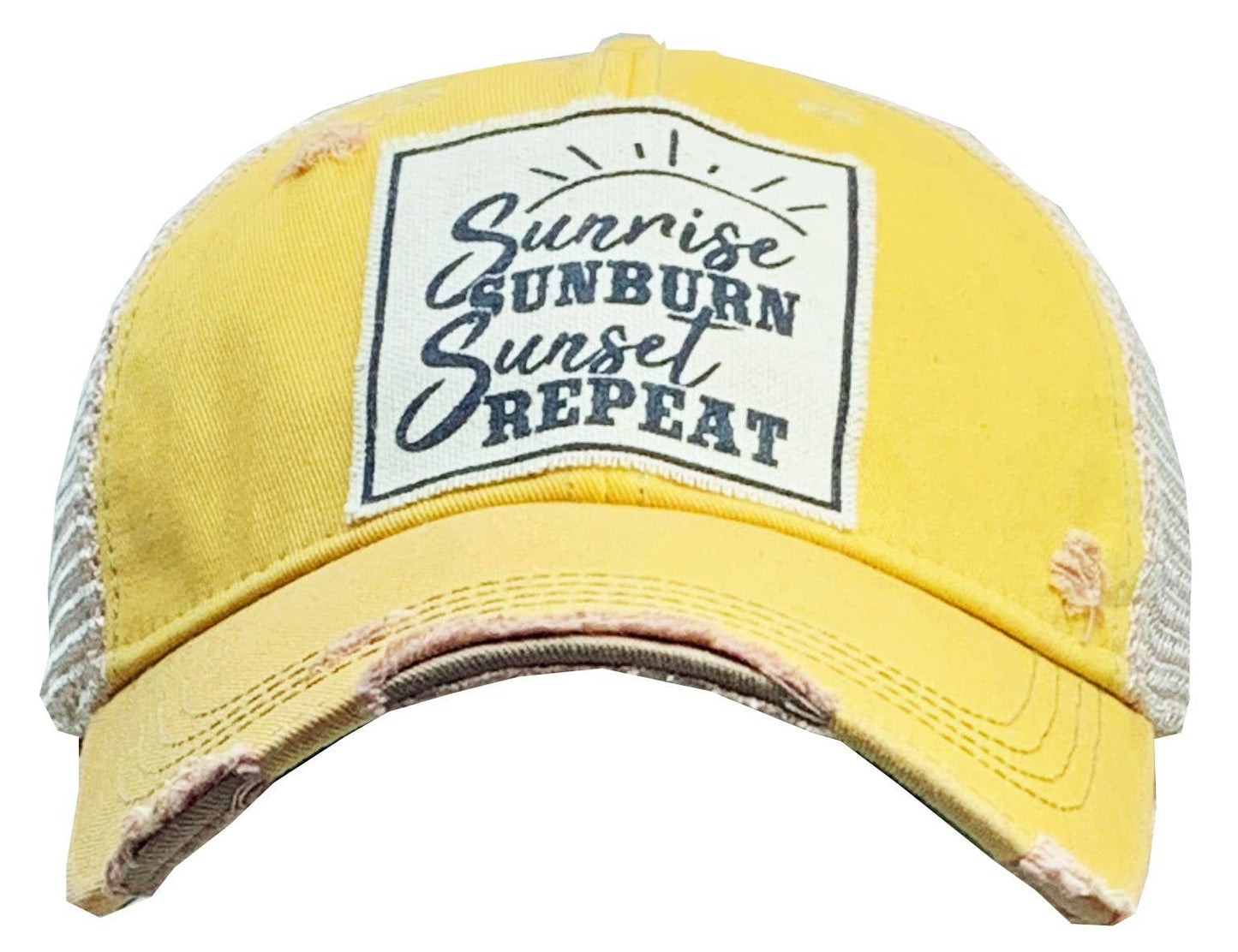 Sunrise Sunburn Sunset Repeat Trucker Hat Baseball Cap