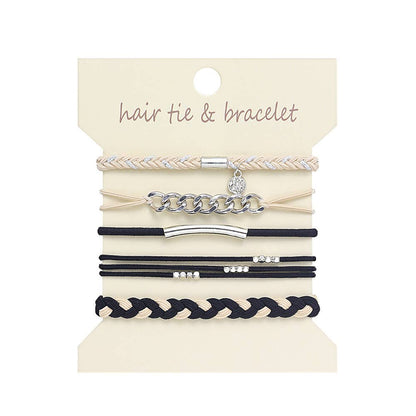 Bohemian Hair Tie Bracelet Set