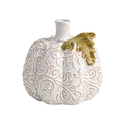 Pressed Lace Pumpkin Bud Vase