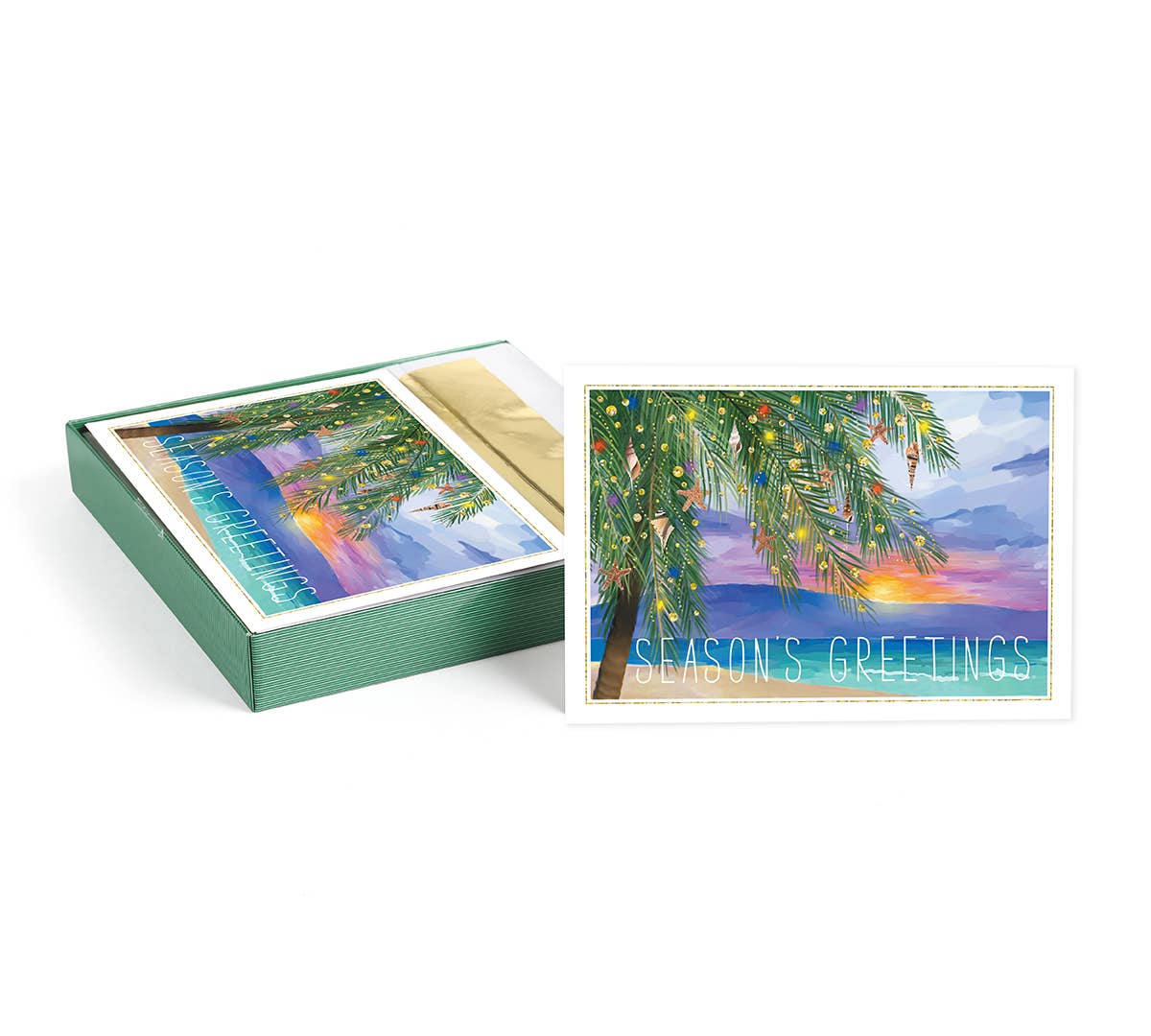 Tropical Sunset Boxed Holiday Cards