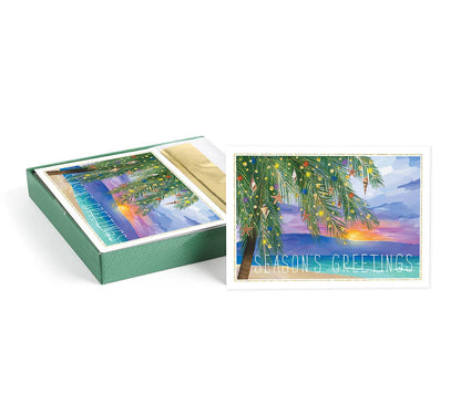 Tropical Sunset Boxed Holiday Cards