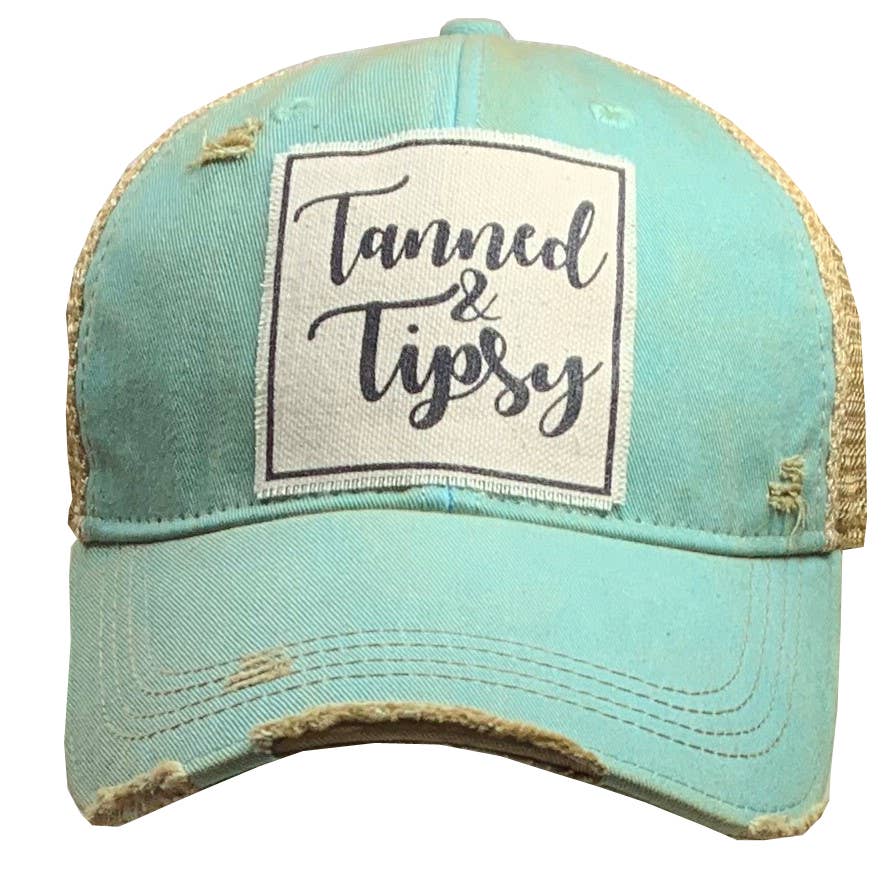 Tanned & Tipsy Distressed Trucker Cap