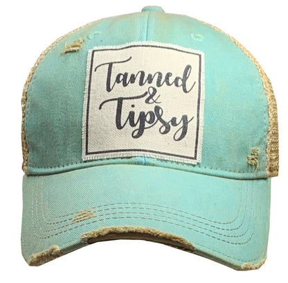 Tanned & Tipsy Distressed Trucker Cap