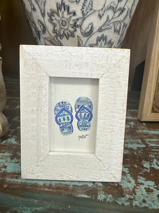 Flip Flops Mini Art by Cheryl Zapata