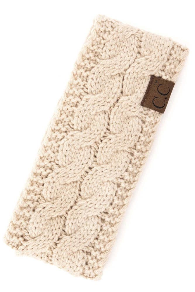Clay Cable Knit Solid Headband