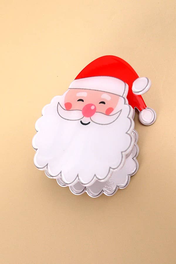 Christmas Tree, Santa & Snowman Holiday Hair Claw