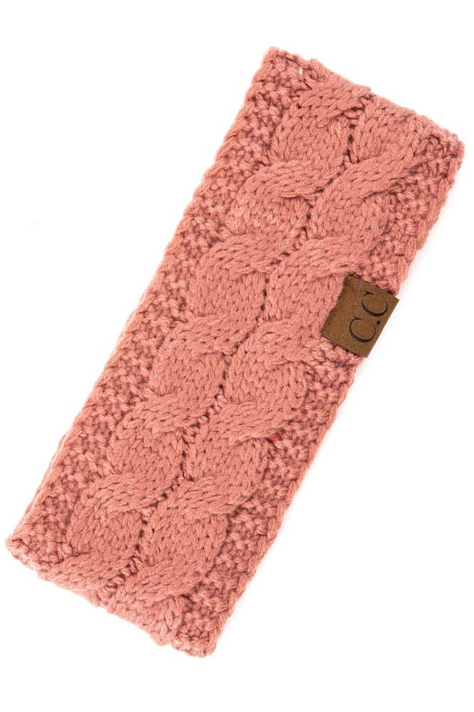 Camel Cable Knit Solid Headband