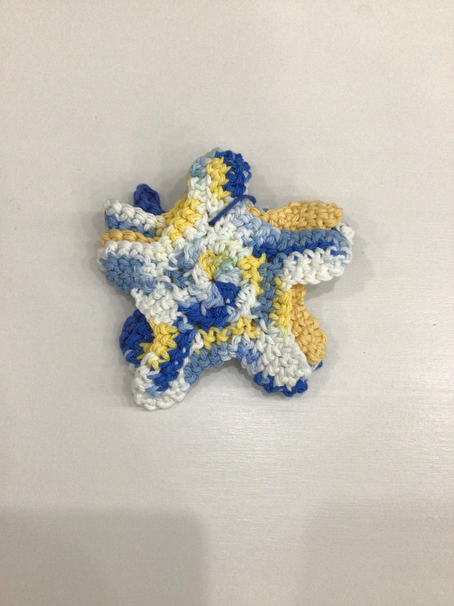 Hand Crocheted Set Of 4 Starfish Coasters