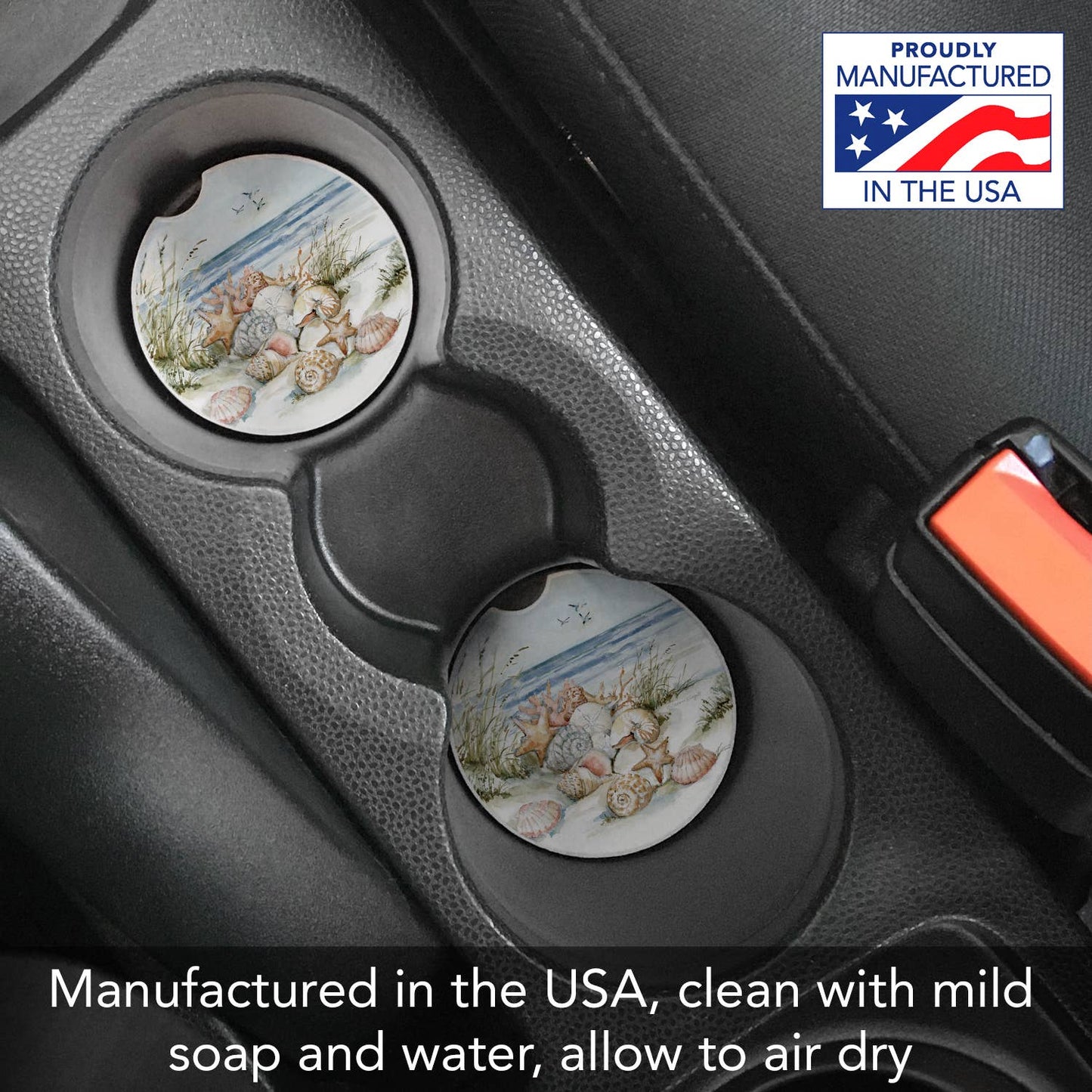 "Sanctuary" Absorbent Stone Car Coaster 1pk