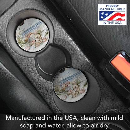 "Sanctuary" Absorbent Stone Car Coaster 1pk