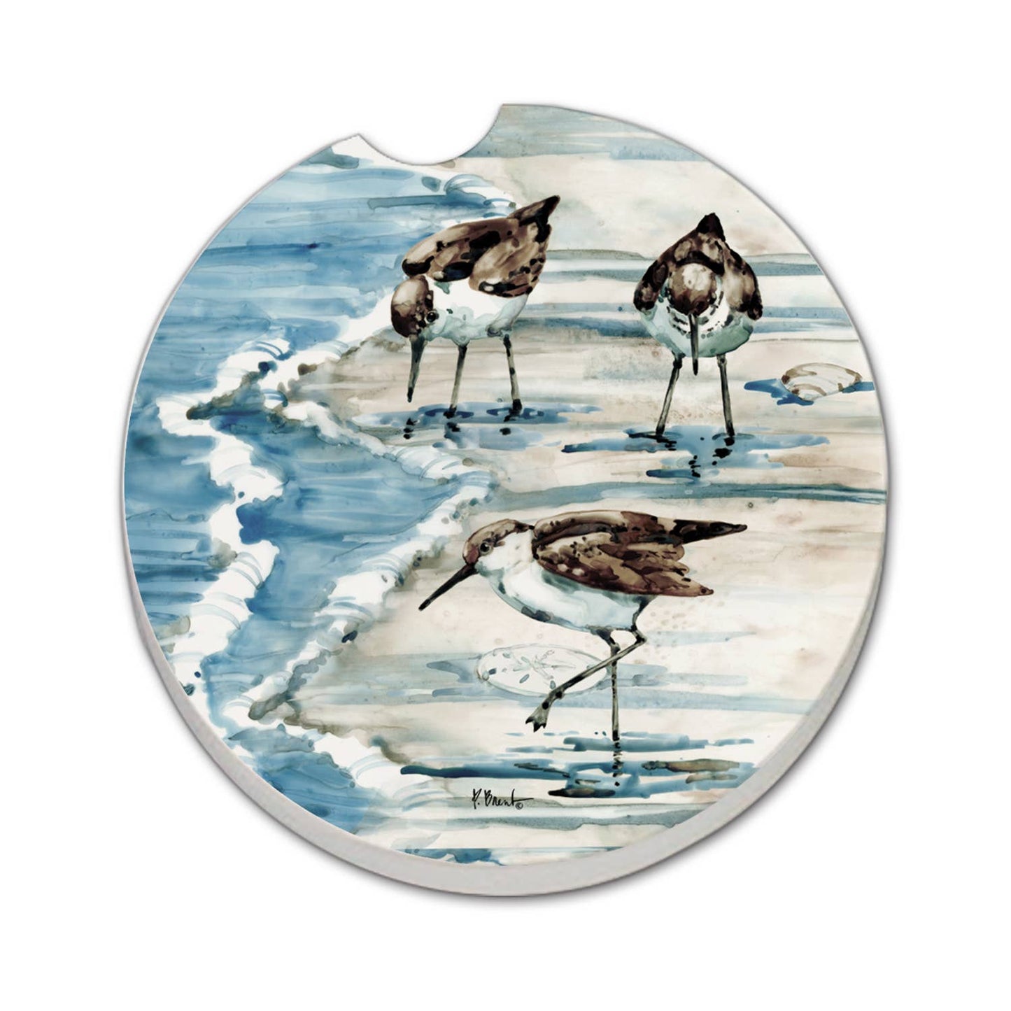 "Rockhampton Sandpipers" Absorbent Stone Car Coaster 1pk