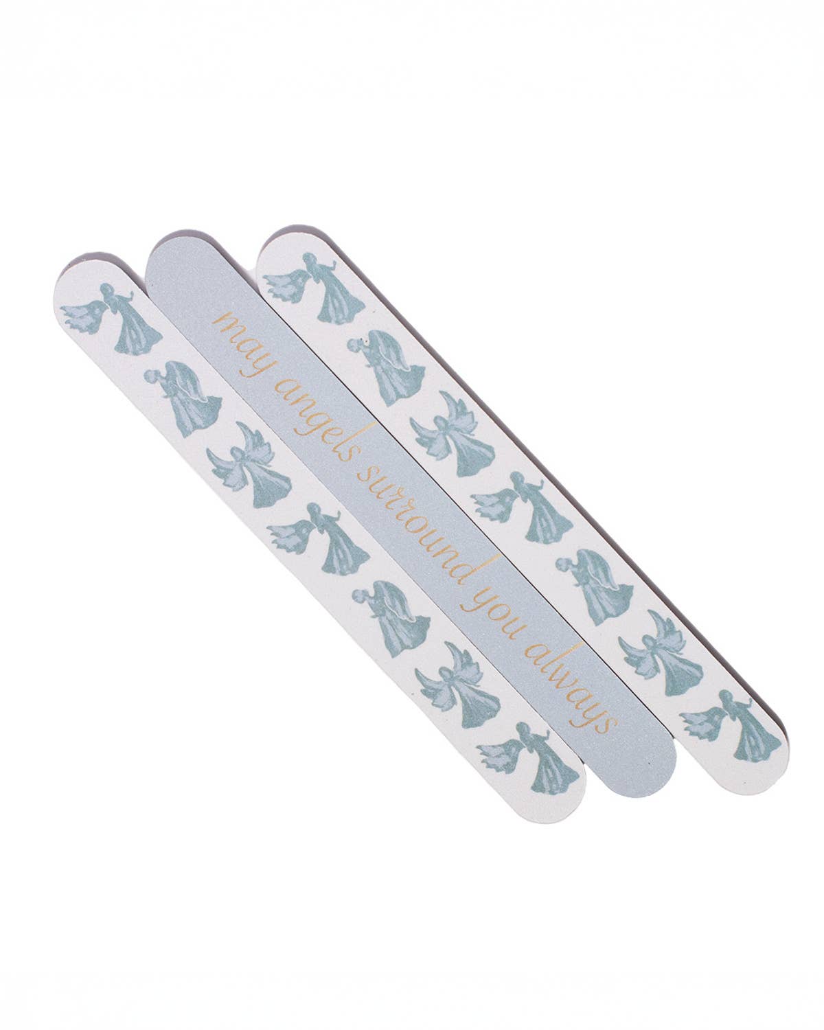 Angels Surround You Nail Files   Light Blue/White/Gold   7x1x.16   Set of 3