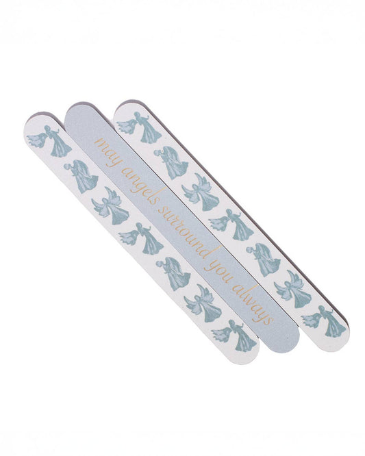 Angels Surround You Nail Files   Light Blue/White/Gold   7x1x.16   Set of 3