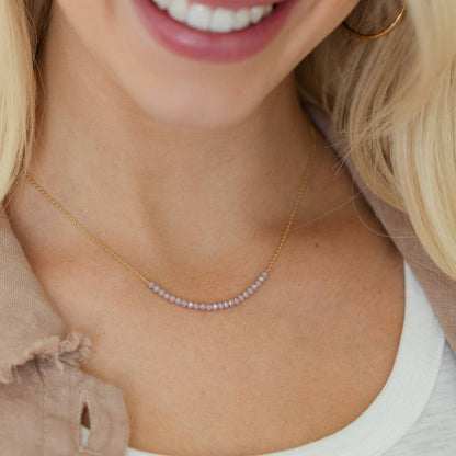 Delicate Crystal Accented Necklace