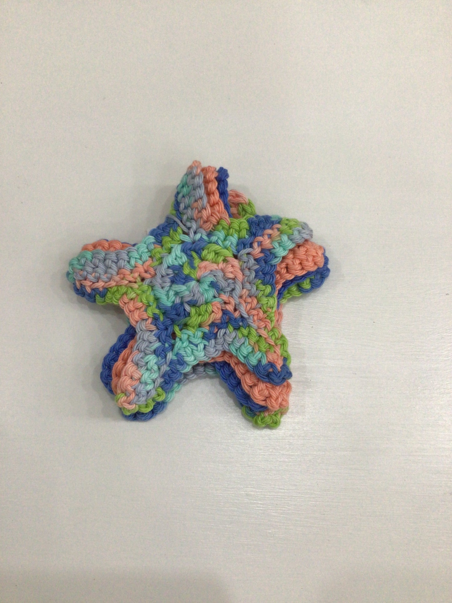 Hand Crocheted Set Of 4 Starfish Coasters