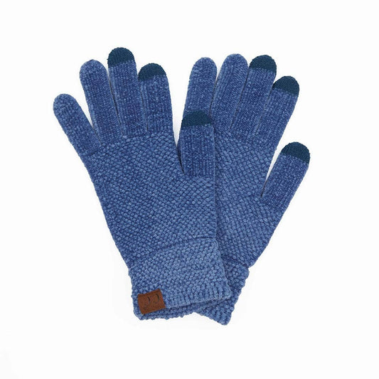 Dark Denim C.C Eco Friendly Chenille Gloves