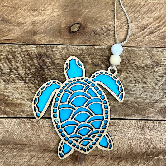 Wood/Acrylic Sea Turtle Ornament