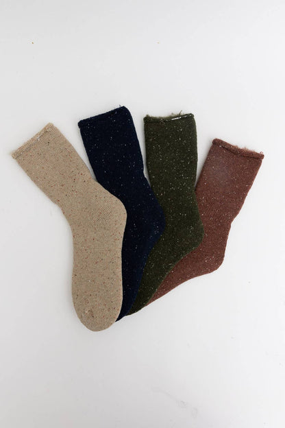 Thick Knit Crew Socks for Ultimate Fall & Winter Warmth