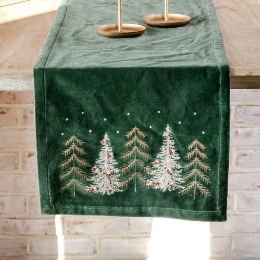 72" VELVET PINES TABLE RUNNER