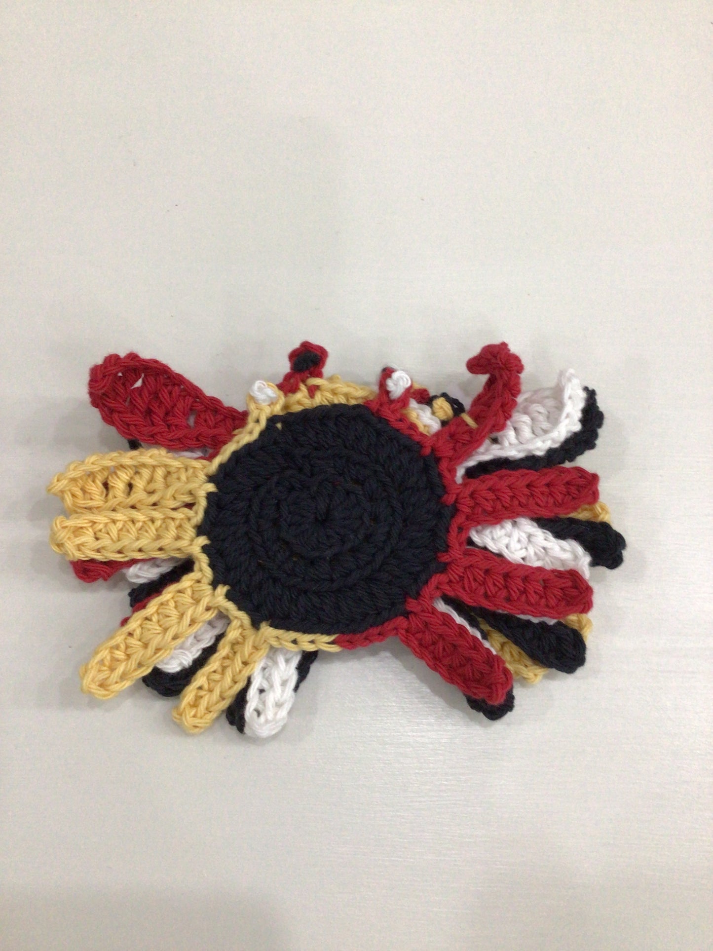 Hand Crocheted Set Of 4 Crab Coasters