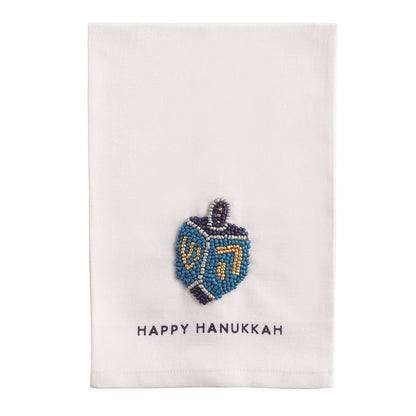 Beaded Hanukkah Towel