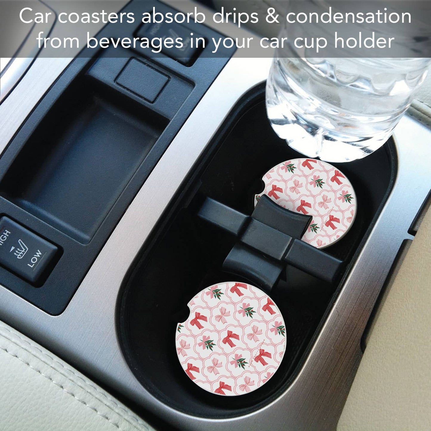 "Coquette Holiday" Single Packaged Stone Car Coaster