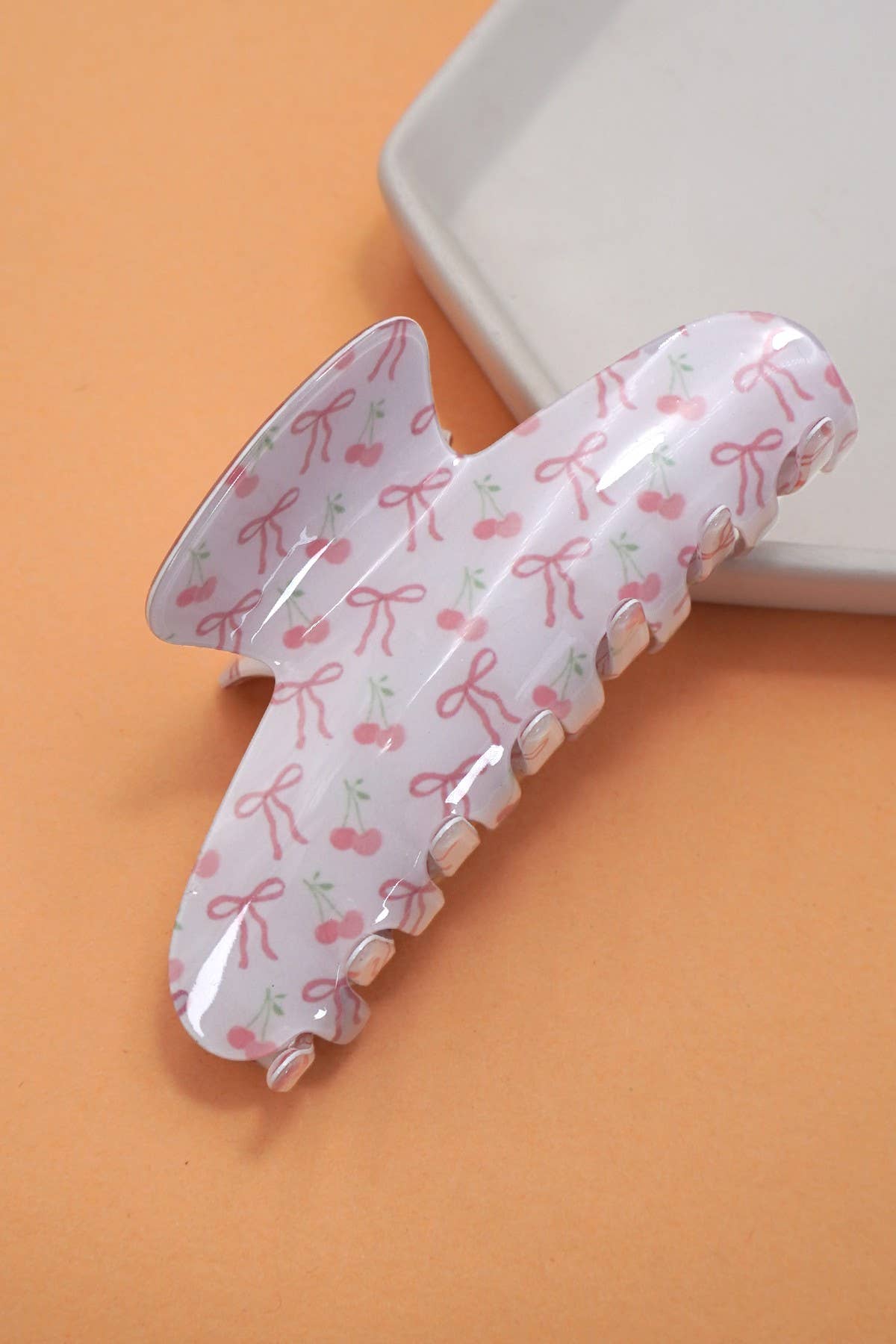 Large Bow/Cherries Hair Claw
