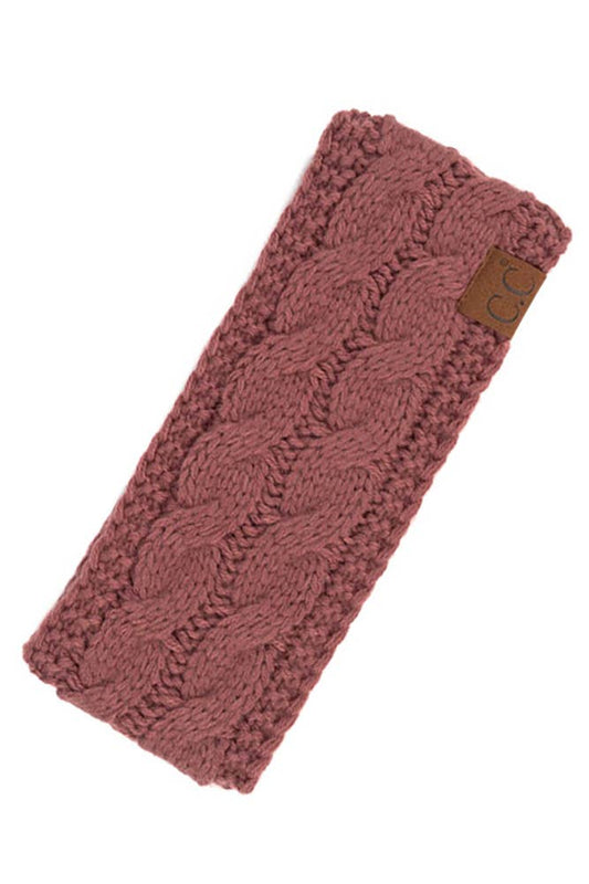 Coco Berry Cable Knit Solid Headband