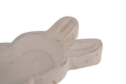 Large Bunny Dough Bowl, White