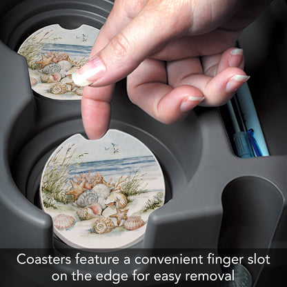 "Sanctuary" Absorbent Stone Car Coaster 1pk