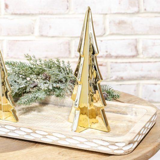 9" Gold Ceramic Tree