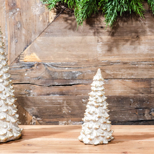 7" SNOWY GOLD TREE