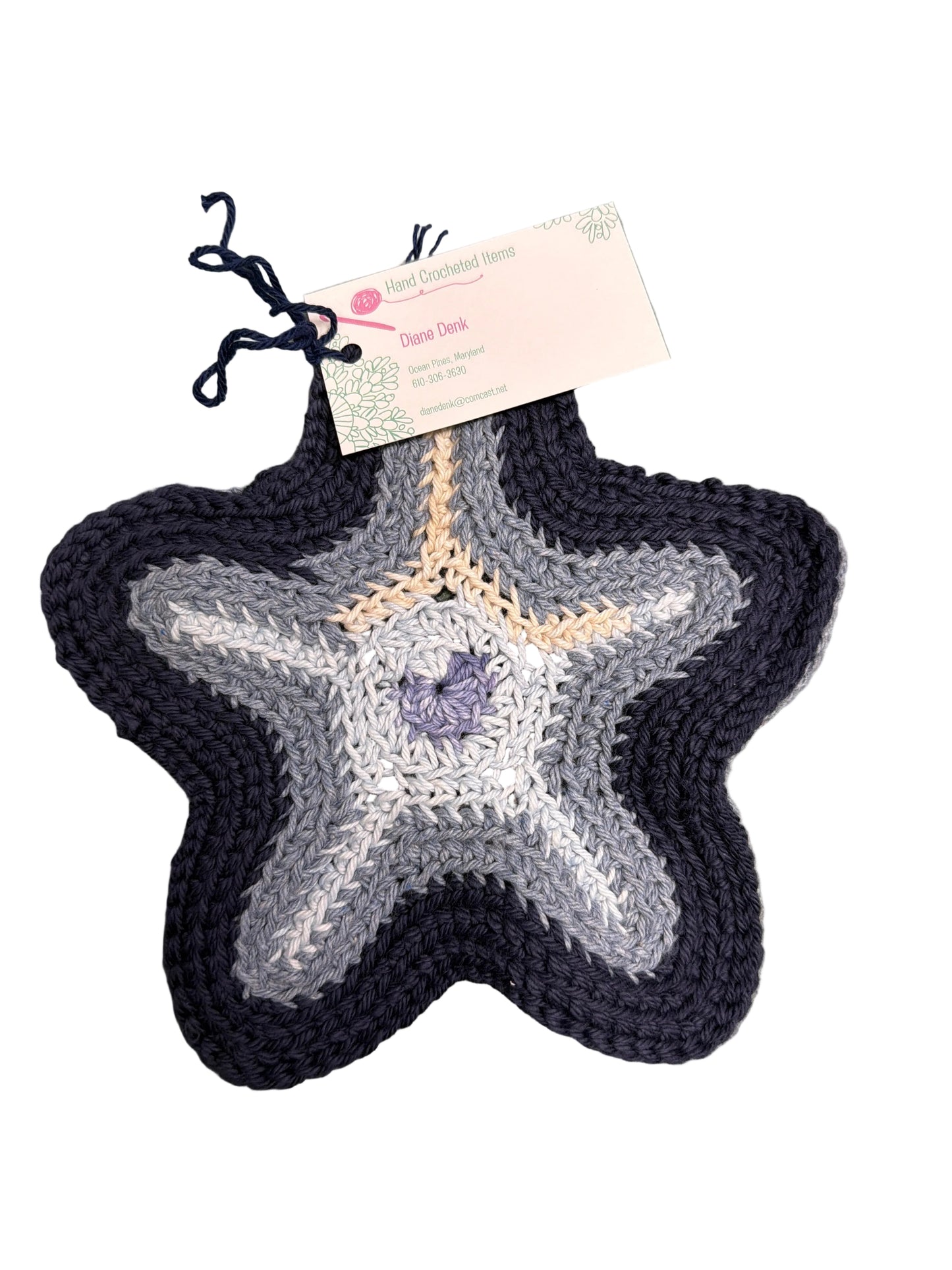 Hand Crocheted Starfish Trivet