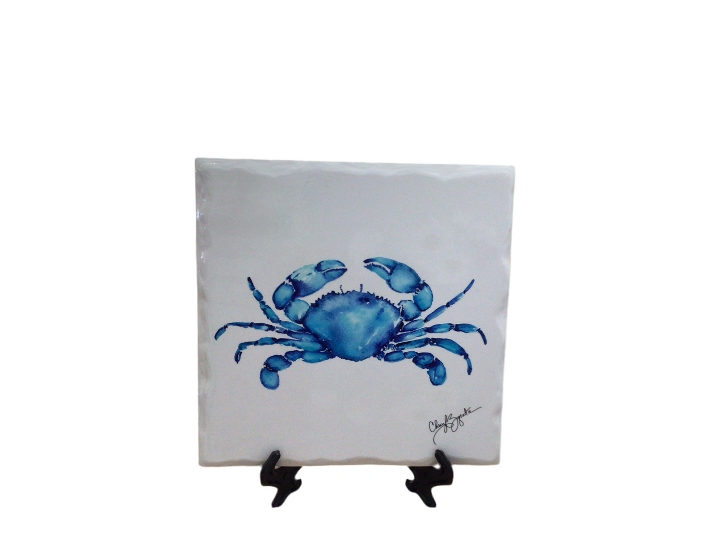 6x6 Trivet, Shiny Ceramic w/Easel