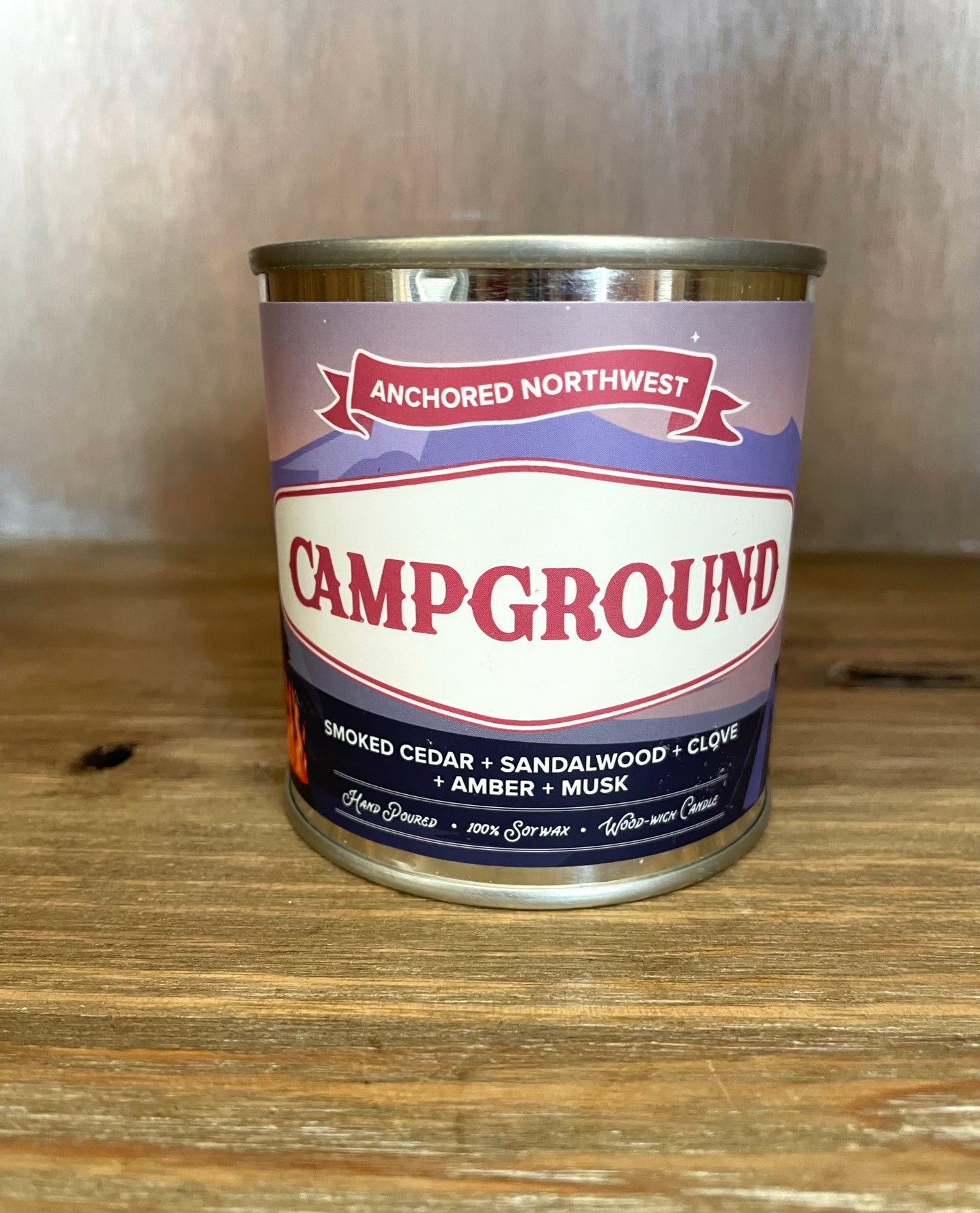 Campground Wood Wick Paint Can Candle