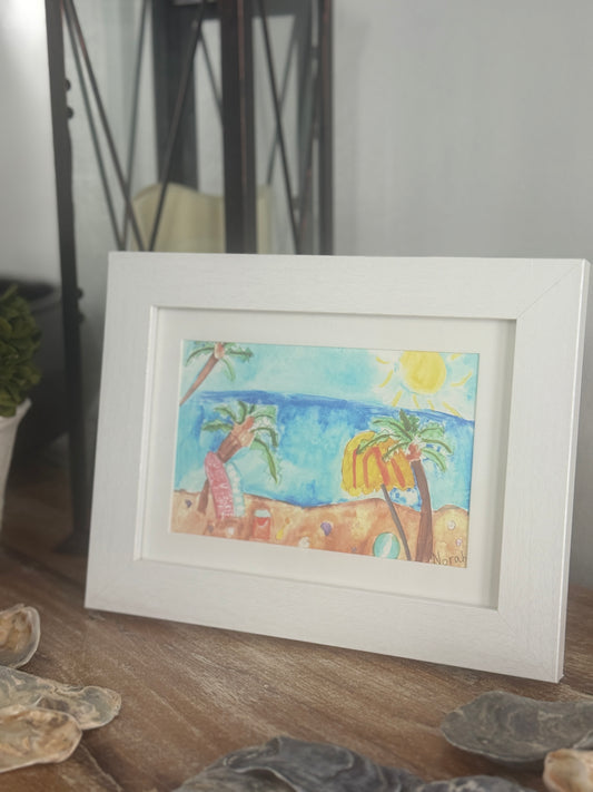 5x7 Beach Scene , Art by Norah Marie