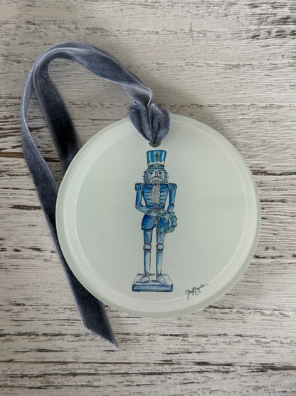 Glass Nutcracker Ornament