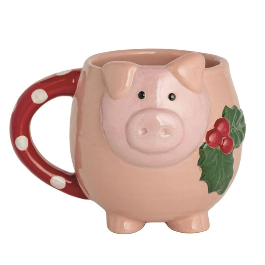 Pig Christmas Farm Mug