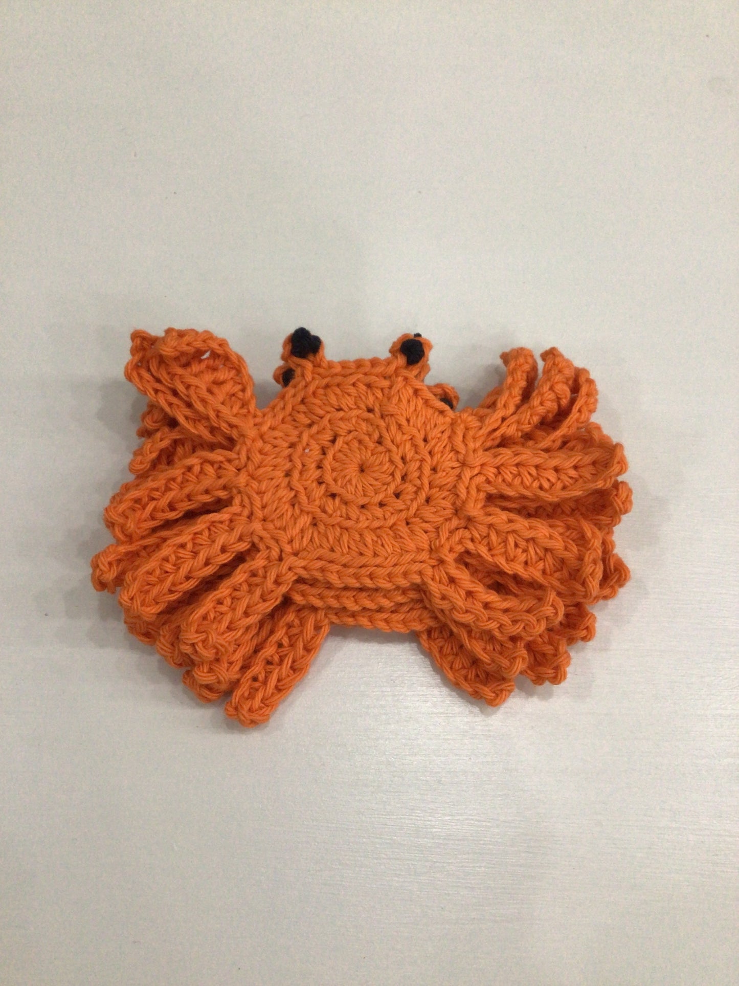 Hand Crocheted Set Of 4 Crab Coasters