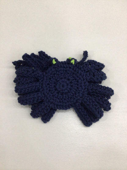 Hand Crocheted Set Of 4 Crab Coasters