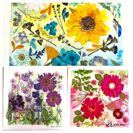 Watercolor & Pressed Flower Art Class
