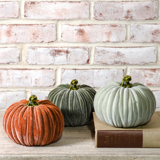6" Velvet Pumpkin