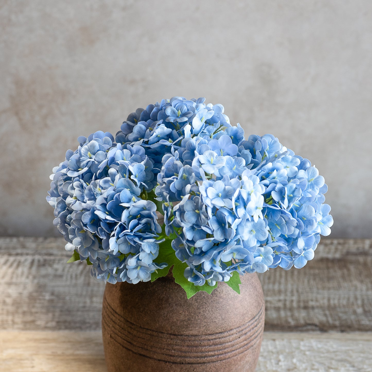 10" Blue Mini Hydrangea Bunch